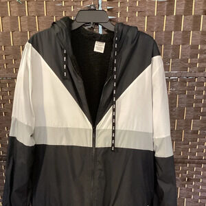 VICTORIA SECRET PINK LINED SHERPA RETRO LINED HOODIE ( Size -M/L)
